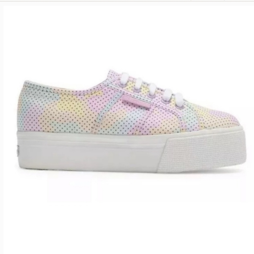 Superga Pastel Tye Dye Platform Sneaker Sz 8/38 - Picture 3 of 3
